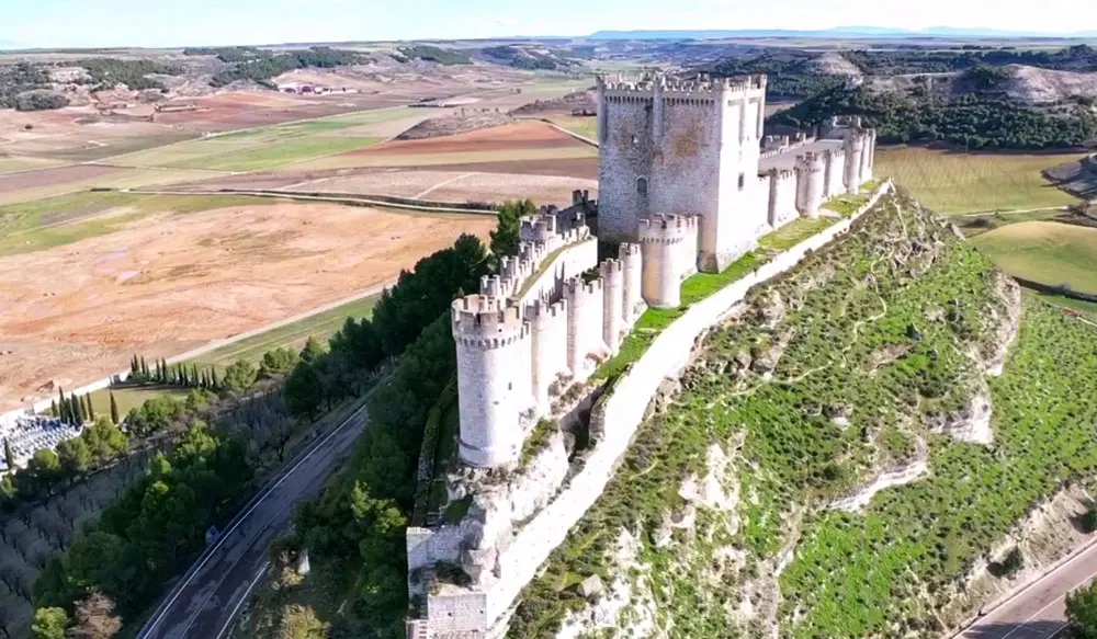 Vista aérea del Castillo de Peñafiel
